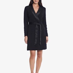 NWT ADRIANNA PAPELL Knit Crepe Tuxedo  Dress Sz 4